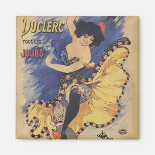 Vintage Art Nouveau Tänzerin Französisches Plakat Magnet