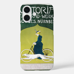 Vintage Art Nouveau, Victoria Fahrrad Werke, Rehm iPhone 16 Hülle