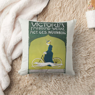 Vintage Art Nouveau, Victoria Fahrrad Werke, Rehm Kissen