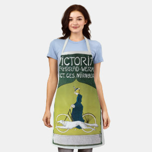 Vintage Art Nouveau, Victoria Fahrrad Werke, Rehm Schürze