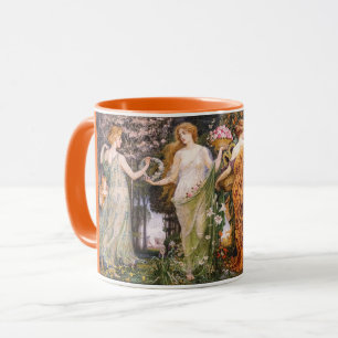 Vintage Art Nouveau Vier Jahreszeiten von Walter C Tasse
