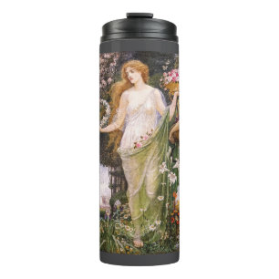 Vintage Art Nouveau Vier Jahreszeiten von Walter C Thermosbecher