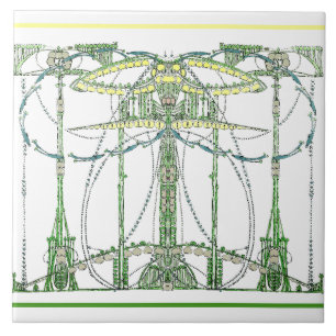 Vintage Art Nouveau von Jessie Marion King Fliese
