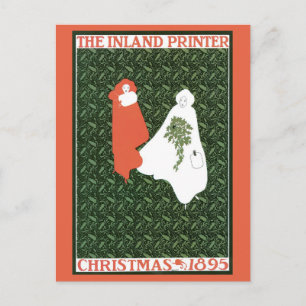 Vintage Art Nouveau Weihnachten 1895
