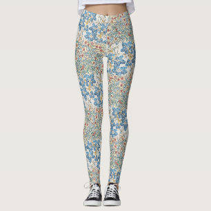 Vintage Art Nouveau Wilder Geranien Blumenmuster Leggings