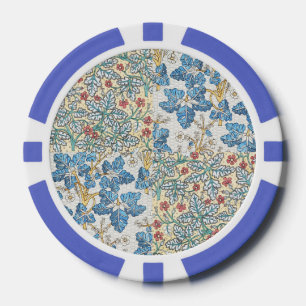 Vintage Art Nouveau Wilder Geranien Blumenmuster Pokerchips