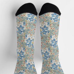 Vintage Art Nouveau Wilder Geranien Blumenmuster Socken