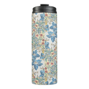Vintage Art Nouveau Wildgeranien-Blumenmuster Thermosbecher