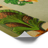 Vintage Art Obstkorb Ananas Grenze Poster (Ecke)