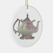 Vintage Art-Rosa-Teekanne Keramik Ornament (Rechts)