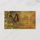 Vintage Art-Schmetterlings-Illustration Visitenkarte (Rückseite)