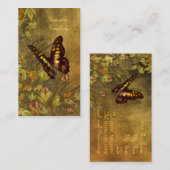 Vintage Art-Schmetterlings-Illustration Visitenkarte (Vorne/Hinten)