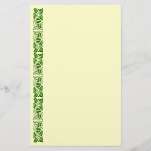 Vintage Art Scrolling Leaf Border Stationierung Briefpapier