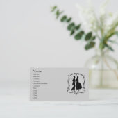 Vintage Art Silhouetten Mann Geschäftskarte Visitenkarte (Stehend Vorderseite)