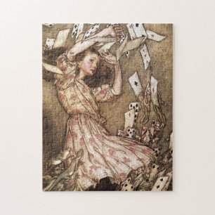 Vintage-Arthur-Rackham-Alice-im-Wunderland-Kunst Puzzle