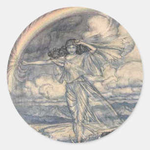 Vintage Arthur Rackham Feen-Rundaufkleber Runder Aufkleber