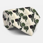 Vintage Artischocken-botanischer Druck Krawatte (Gerollt)