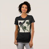 Vintage Artischocken-botanischer Druck T-Shirt (Vorne ganz)