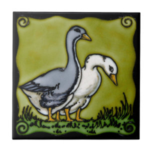 Vintage Arts and Crafts Enten Fliese