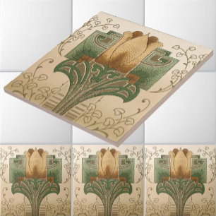 Vintage Arts & Crafts oder Mission Style Fries Fliese