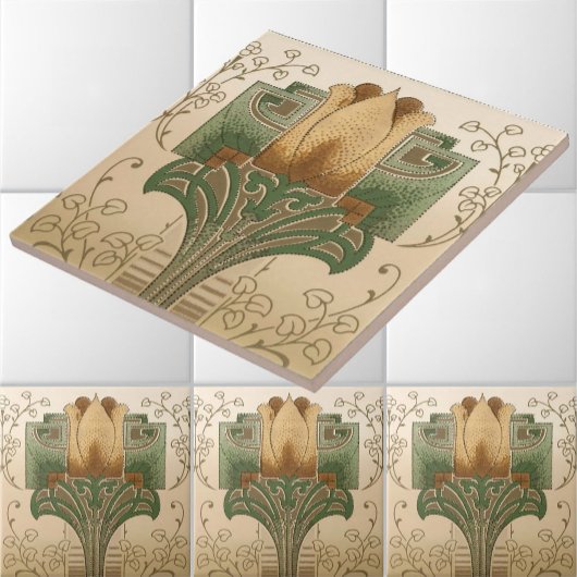 Vintage Arts & Crafts oder Mission Style Fries Fliese