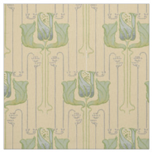 Vintage Arts & Crafts Stil Tulpenmuster Stoff