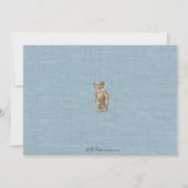 Vintage Artteddy-Bärn-Party Einladung - Blau (Rückseite)