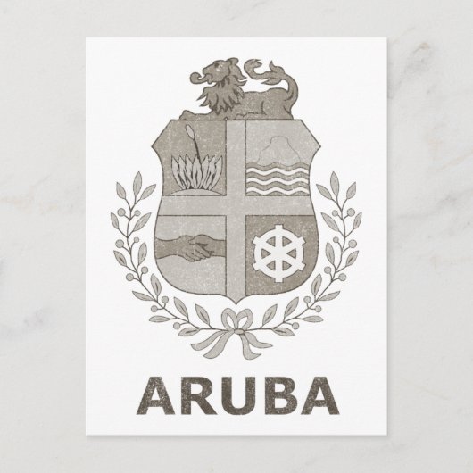 Vintage Aruba Postkarte (Vorderseite)