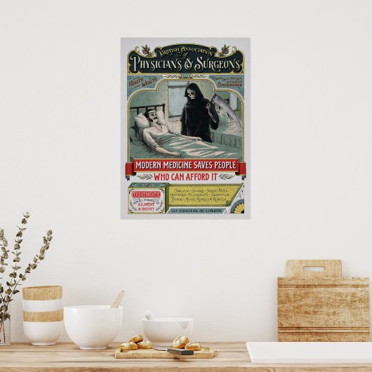 Vintage Arzneimittelwerbung Kunst Poster (Küche)