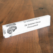 Vintage ärztliche Anatomie des menschlichen Gehirn Namensplakette (Seite)