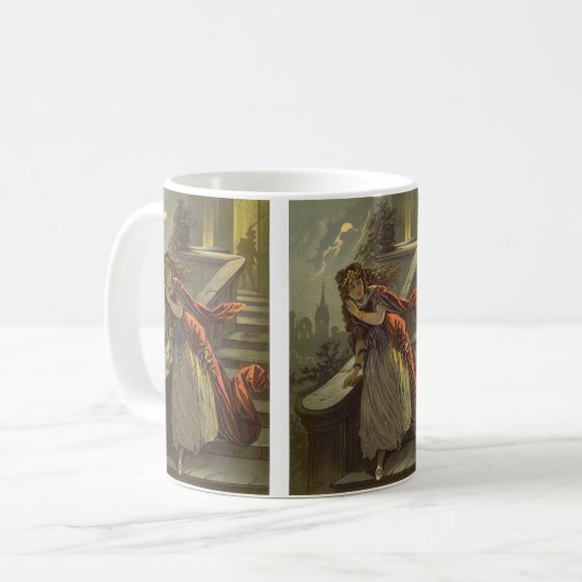 Vintage Aschenputtel, Viktorianische Märchen Kaffeetasse (Vorderseite Links)