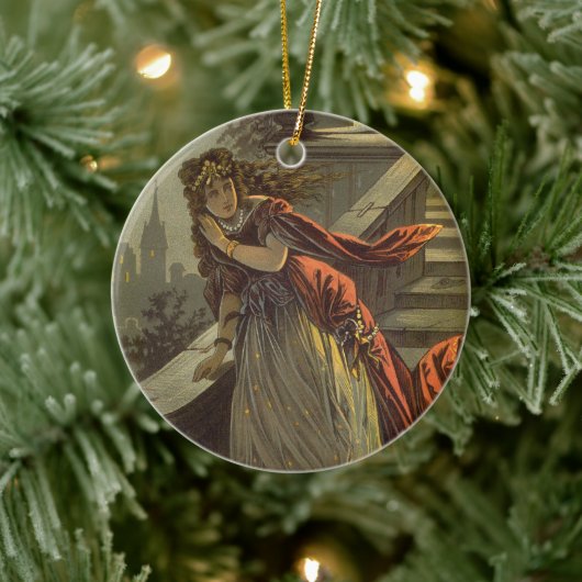 Vintage Aschenputtel, Viktorianische Märchen Keramikornament (Baum)