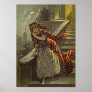 Vintage Aschenputtel, Viktorianische Märchen Poster