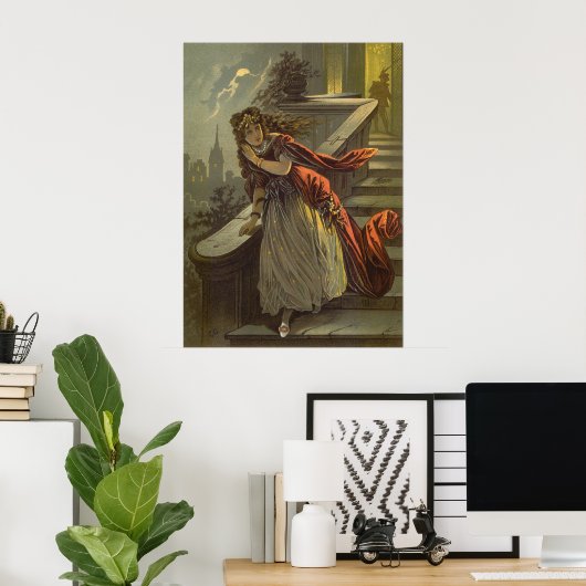 Vintage Aschenputtel, Viktorianische Märchen Poster (Heimbüro)