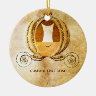 Vintage Aschenputtel-Wagen-Prinzessin Ornament