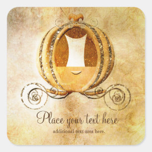 Vintage-Ascheputtel-Kutsche Prinzessin Aufkleber E