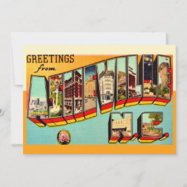 Vintage Asheville NC 5x7 große Postkarte