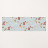 Vintage Asian Butterflies Yogamatte (Vorderseite (Horizontal))