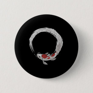 Vintage-Asiatisch-Japanischer-Koi-Karpfen-Angeln-N Button