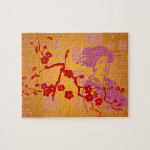 Vintage asiatische Collage Puzzle