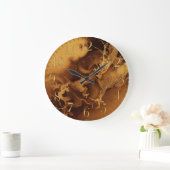 Vintage asiatische Drache-Fantasie-Kunst-Uhr Große Wanduhr (Zuhause)