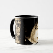 Vintage-Asiatische-Frauenporträt-Kunst Tasse (Vorderseite Links)