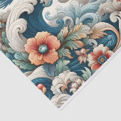 Vintage asiatische Inspiriert Wasserfarbenfloralwe Seidenpapier (Ausschnitt)