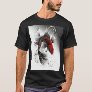 Vintage asiatischer japanischer Koi-Karpfen Nishik T-Shirt