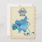Vintage Asien-Karte (Rückseite)