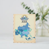 Vintage Asien-Karte (Stehend Vorderseite)