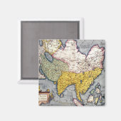 Vintage Asien-Karte | 1580 Magnet (Vorderseite/Rückseite)