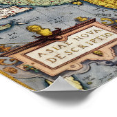 Vintage Asien-Karte | 1580 Poster (Ecke)