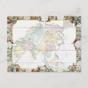 Vintage Asien-Karte   1786 Postkarte
