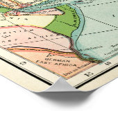 Vintage Asien-Karte Poster (Ecke)